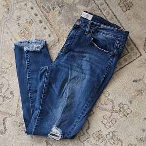 Denim Arts Co. By Judy Blue Raw Hem Distressed Women's Jeans